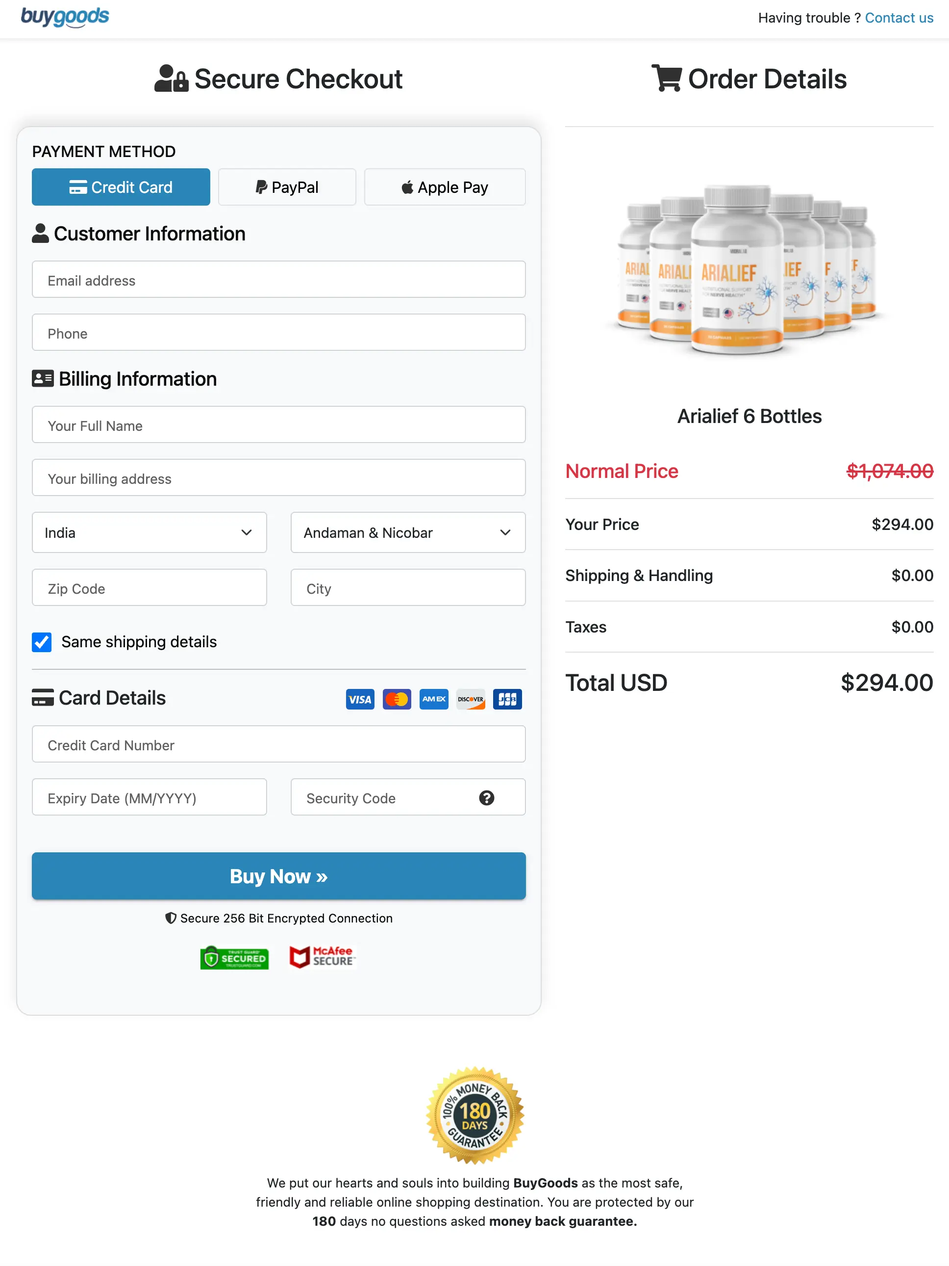 Arialief add to cart